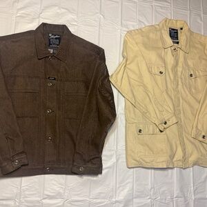 2 Vintage 1990s Karl Kani Men’s Jacket Hip Hop Streetwear brown & Alabaste xl